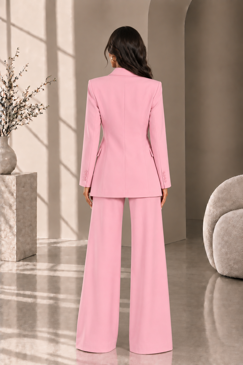 Women's Elegant Blazer & Wide-Leg Set