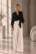 Women's Elegant Wrap Blouse